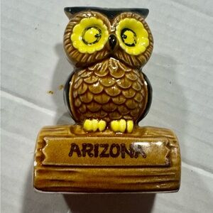 Brown and Yellow Owl Salt and Pepper Shakers